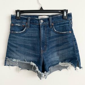 A&F High Rise Cutoff Shorts